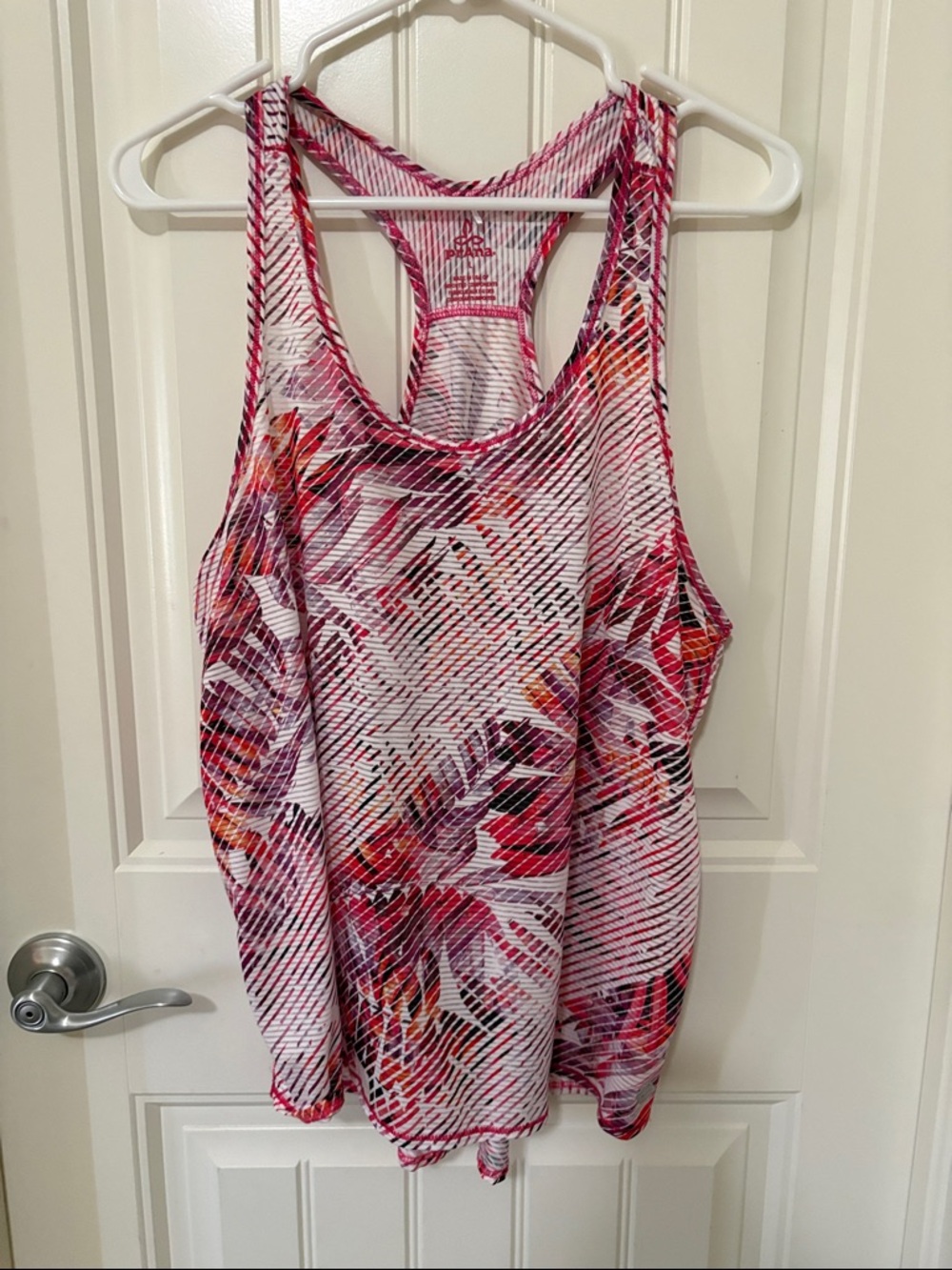 Prana Women's Pink Floral Racerback‎ Tank Top